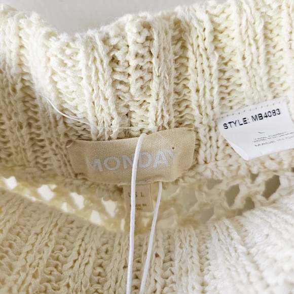 NWT Monday Swimwear Athens Pant Size L Crochet Mesh Cover Up - Picture 6 of 7